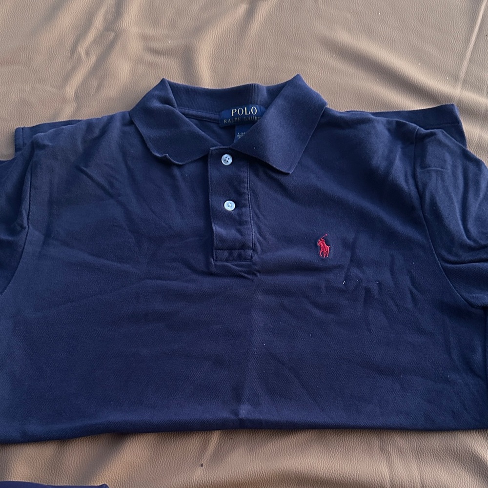 Polo by Ralph Lauren Dark Blue Polo Shirt with Red Logo